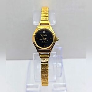 Womens Dufonte By Lucien Piccard Watch Gold Tone Diamond Stainless New Battery